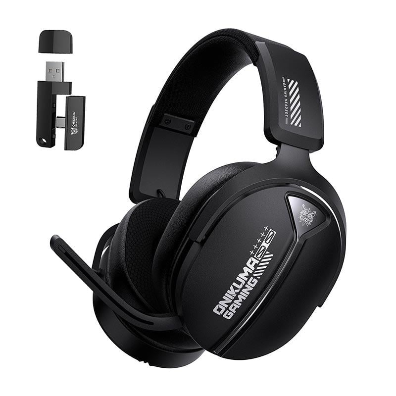 Гарнітура ігрова бездротова Onikuma GT887 з мікрофоном Bluetooth 5.4/2.4G/USB Type-C Black (26854)