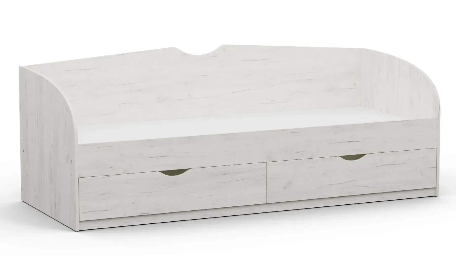 Кровать односпальная Kontinent L-10 90х200 см Дуб Крафт Белый (86229070)