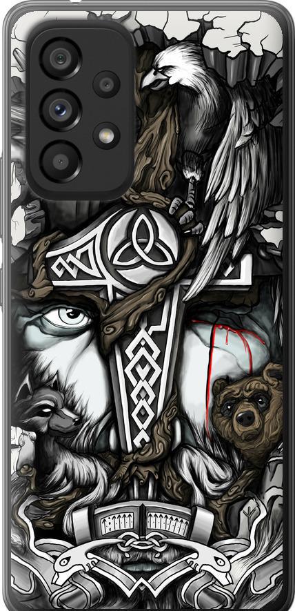 Чехол на Samsung Galaxy A53 A536E Тату Викинг (4098u-2585-42517)