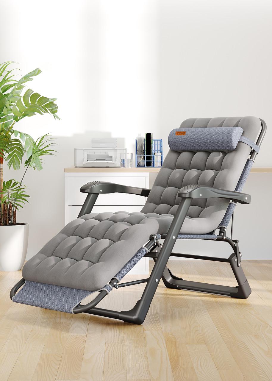 Крісло-шезлонг розкладне садове із подушкою WCG FCB-S03PP з подушкою (2761306579)