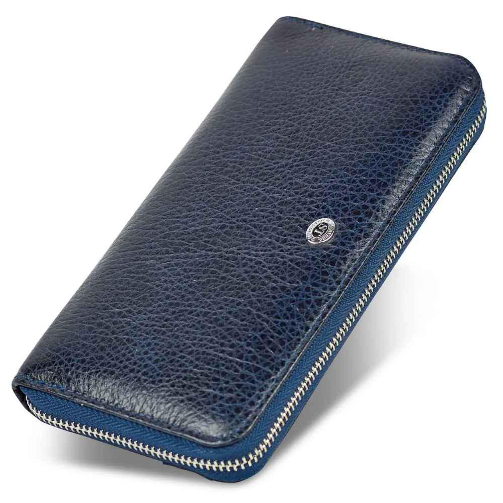 Кошелек женский из натуральной кожи ST Leather ST201 Темно-синий