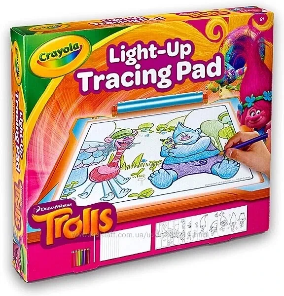 Планшет для малювання crayola Trolls Light Up Tracing Pad board (1843157350) - фото 2