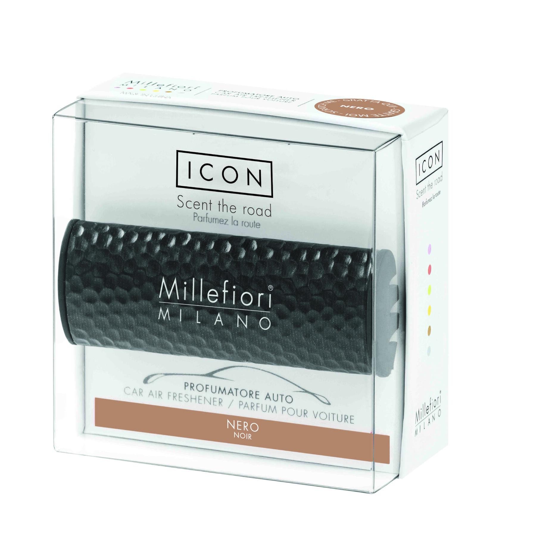 Автомобильный ароматизатор Millefiori Milano ICON Hammered metal 43-NERO (16CAR43)