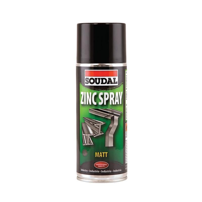 Аэрозоль цинковый антикоррозионный SOUDAL Zinc Spray 400 мл 3 шт. Серебристый металлик матовый (0000900000001000ZS)