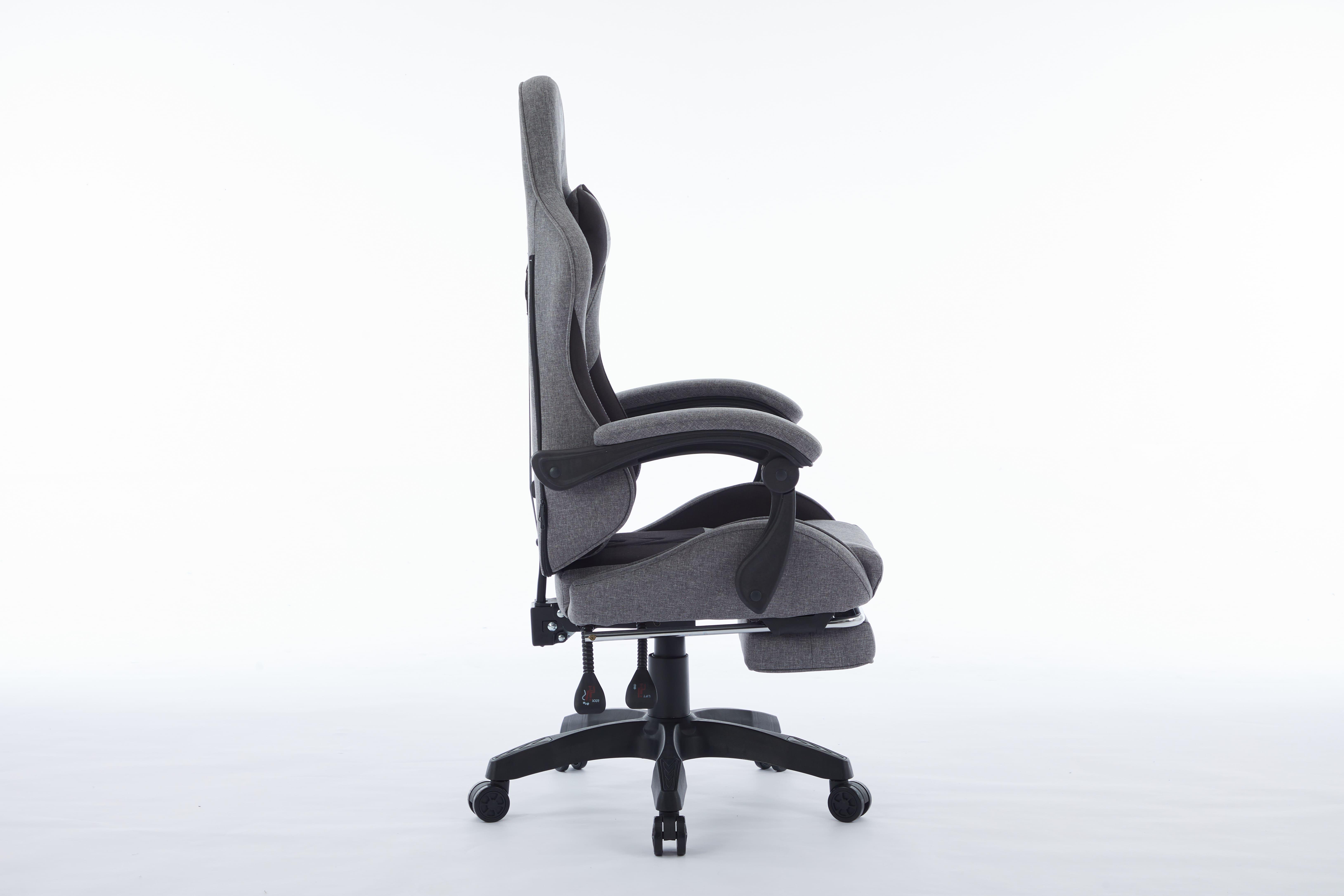 Комп'ютерне крісло з тканини INFINI ThrustX Графітовий/Чорний (23505640) - фото 4