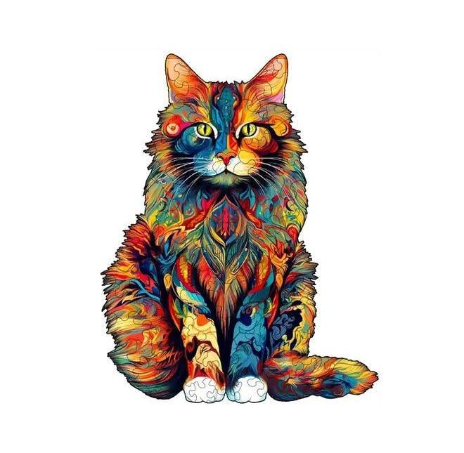 Пазлы деревянные котик А3 (648)