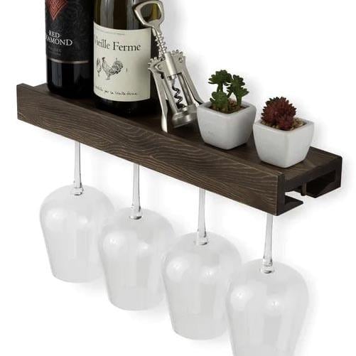 Полиця для келихів з дерева Кіренс Мокко (ОБС-003510)