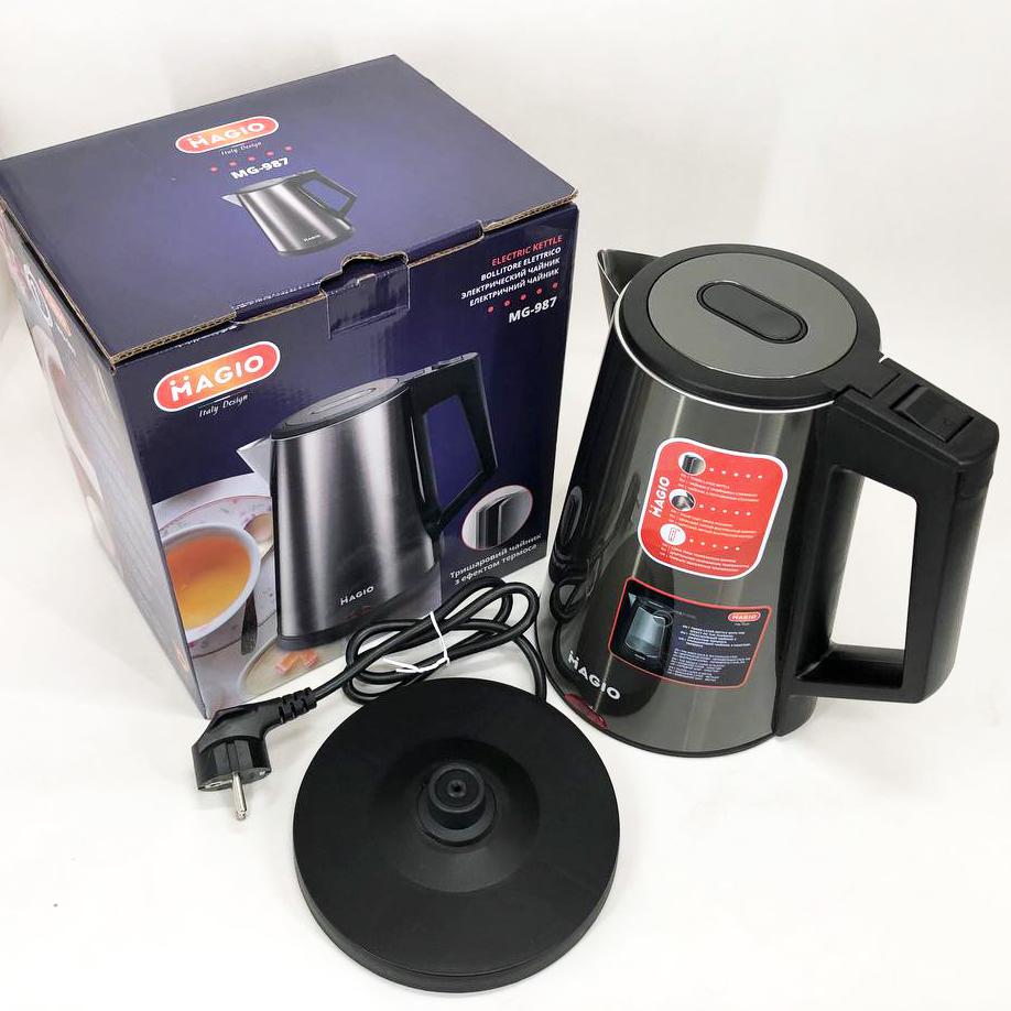 Електрочайник MAGIO MG-987 1,7 л Чорний (291257) - фото 11 Електрочайник MAGIO MG-987 1,7 л Чорний (291257) - фото 11