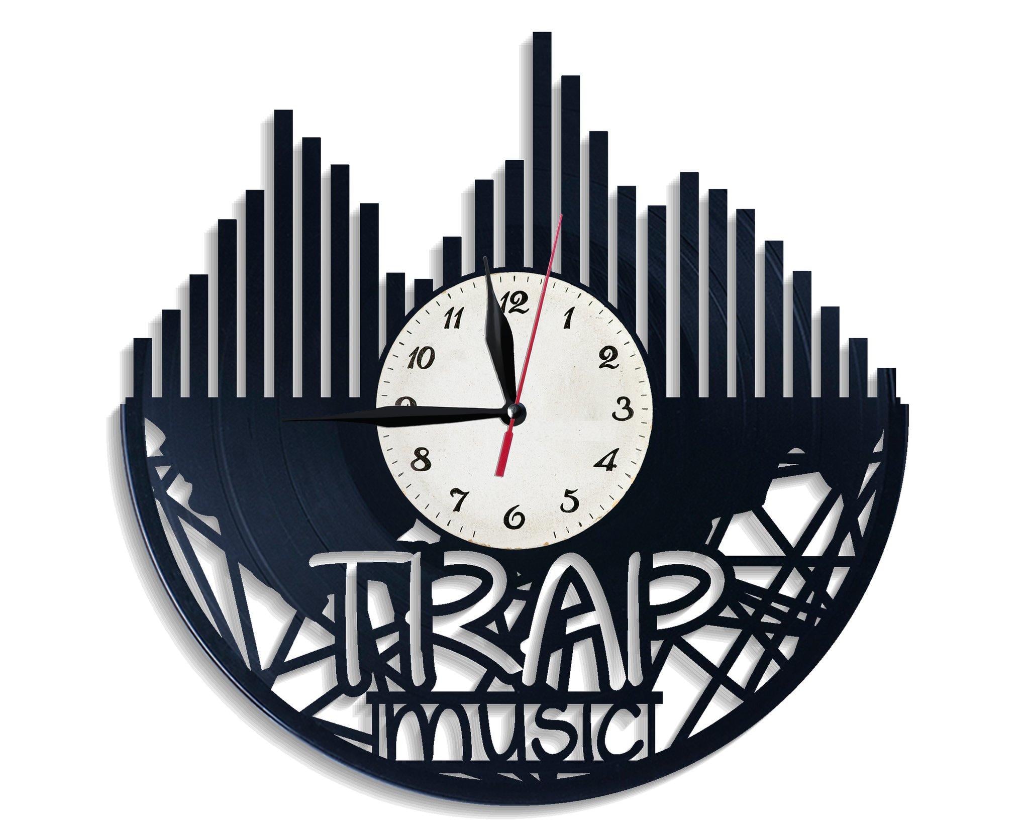 Часы настенные Trap music 2866 из виниловой пластинки