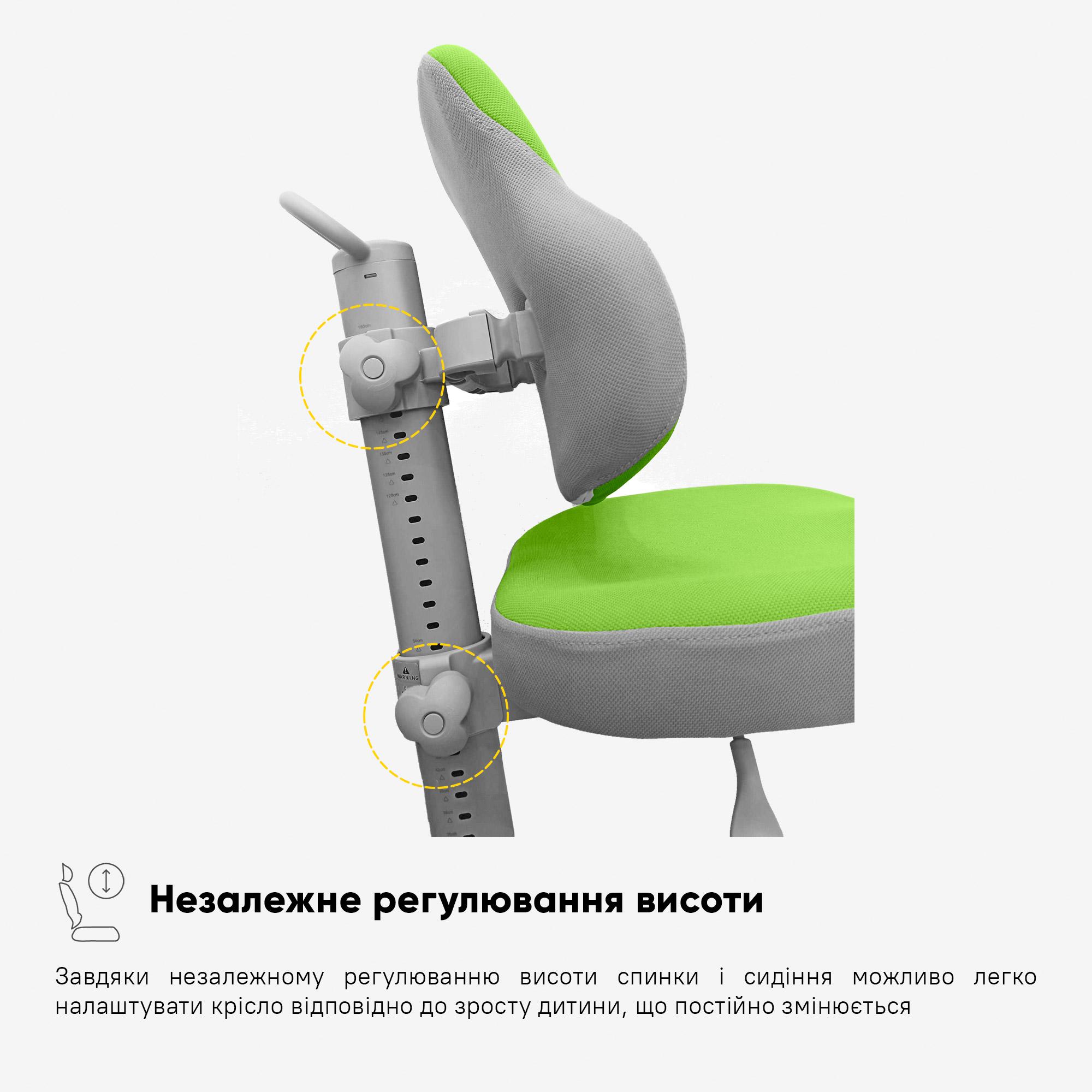 Кресло детское ErgoKids GT Y-402 ortopedic Зеленый (Y-402 KZ) - фото 3 Кресло детское ErgoKids GT Y-402 ortopedic Зеленый (Y-402 KZ) - фото 3