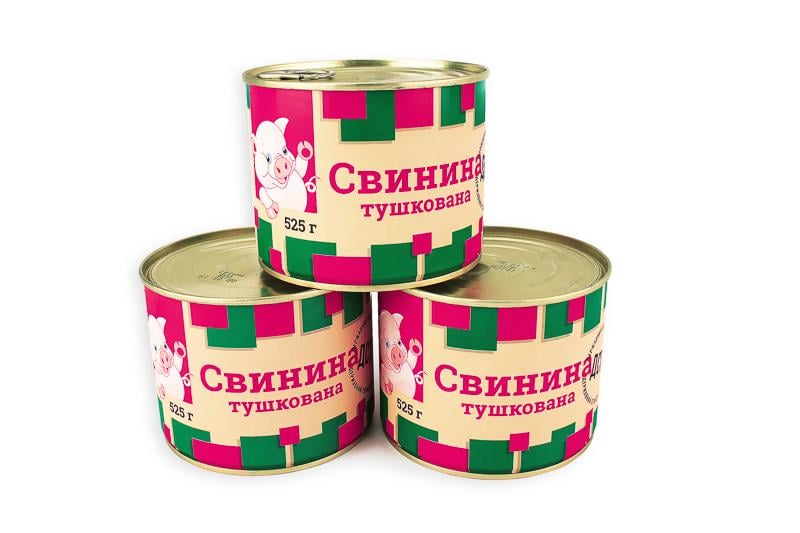 Консерва мясная Свинина тушеная ДСТУ ТМ Пятачок 525 г