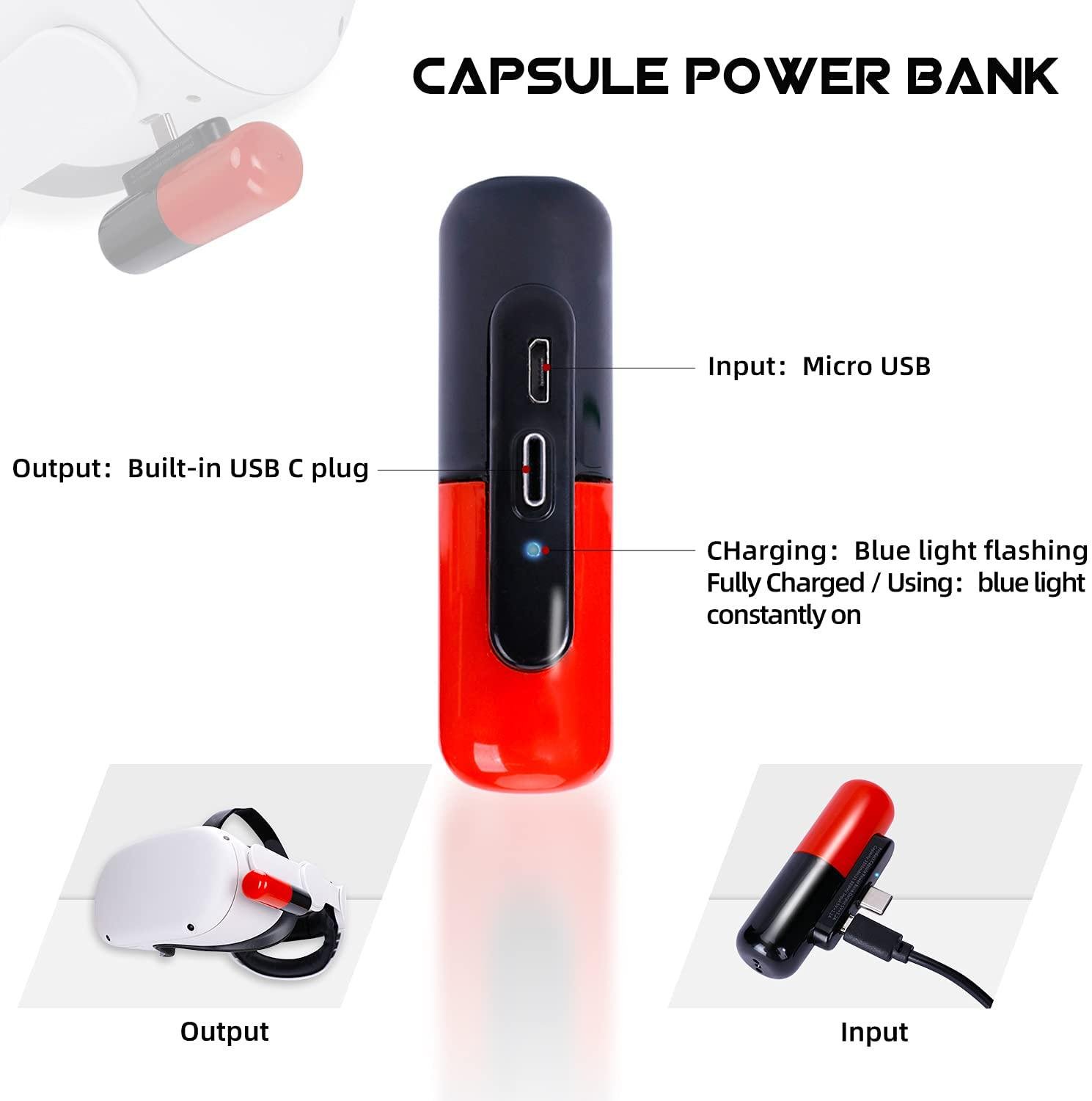 Внешний аккумулятор для очков виртуальной реальности Oculus Quest 3/2/1 (ASC-VAFOQ2) - фото 3