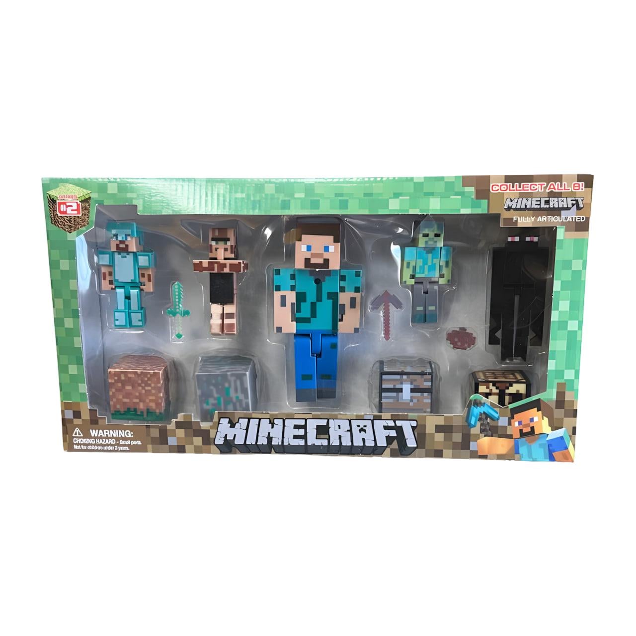 Набор фигурок персонажи Minecraft Стив и мобы 5 шт. (К92511)
