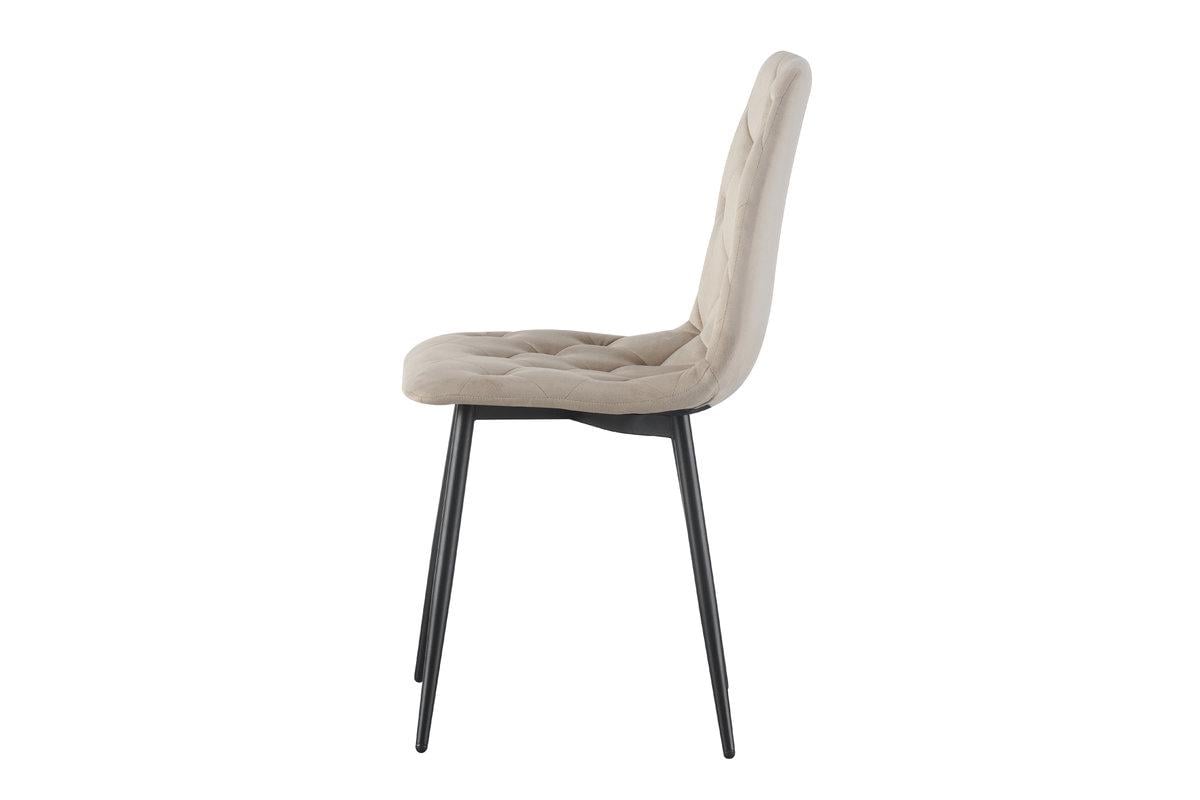 Стілець кухонний Мікс Меблі Трасті Чорний/Велюр бежевий - фото 3