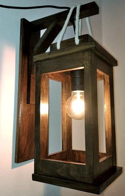 Світильник настінний з дерева Атіка Капучино (БРА-005209)