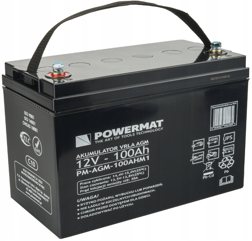 Акумулятор Powermat 12 В 100 Аh (PM120112)