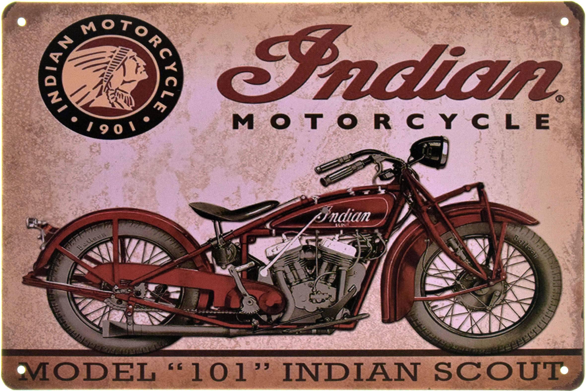 Табличка металева Indian Model 101 20x30 см