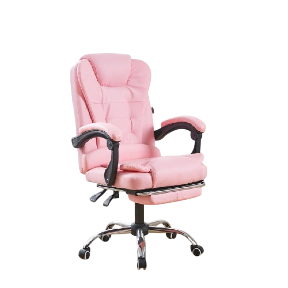 Крісло офісне Bonro BN-6071 екошкіра з підставкою для ніг до 150 кг Рожевий (147-76-42400294) Крісло офісне Bonro BN-6071 екошкіра з підставкою для ніг до 150 кг Рожевий (147-76-42400294)