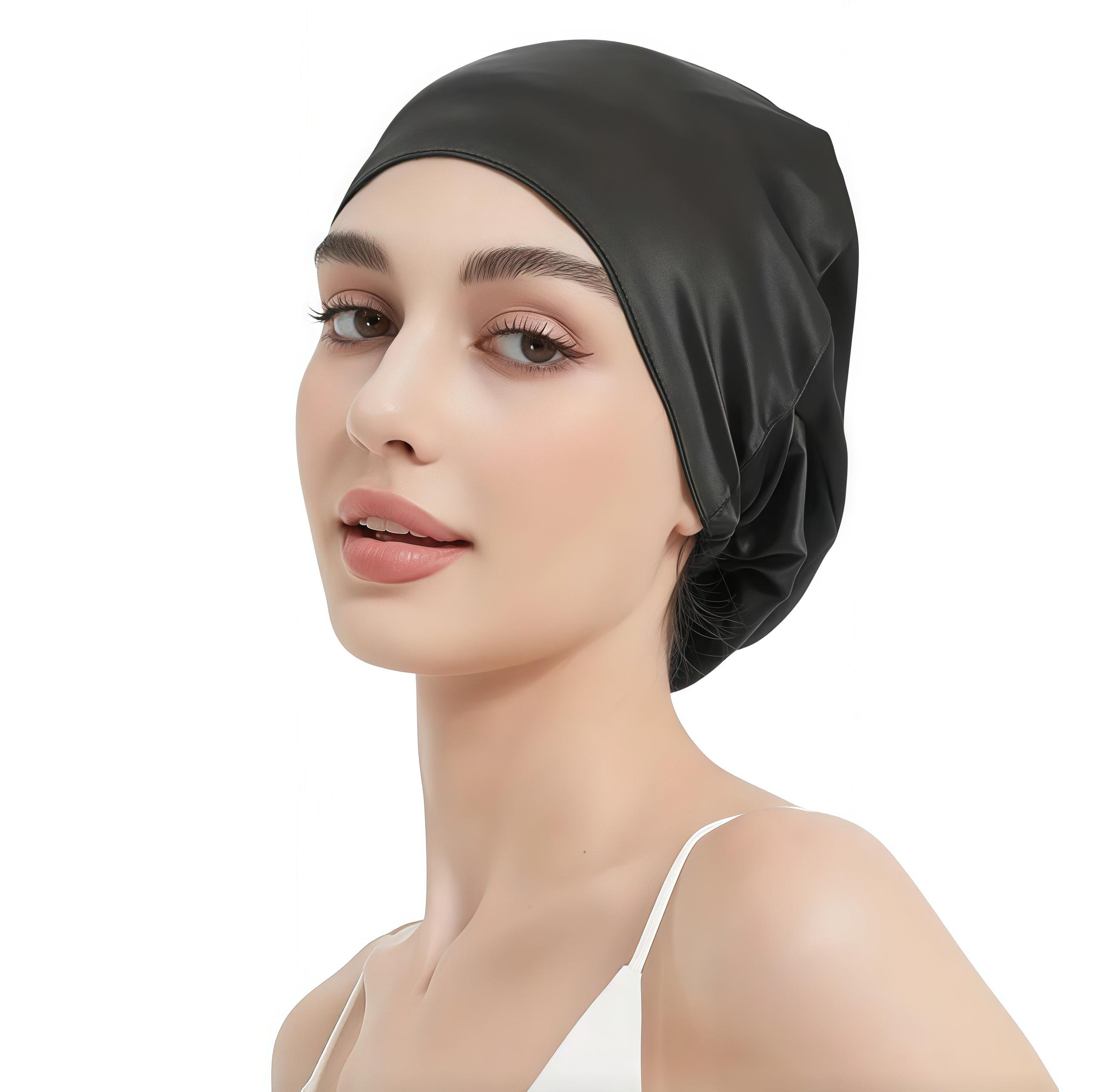 Шапочка шелковая ночная для сохранения прически Черный (2243712)