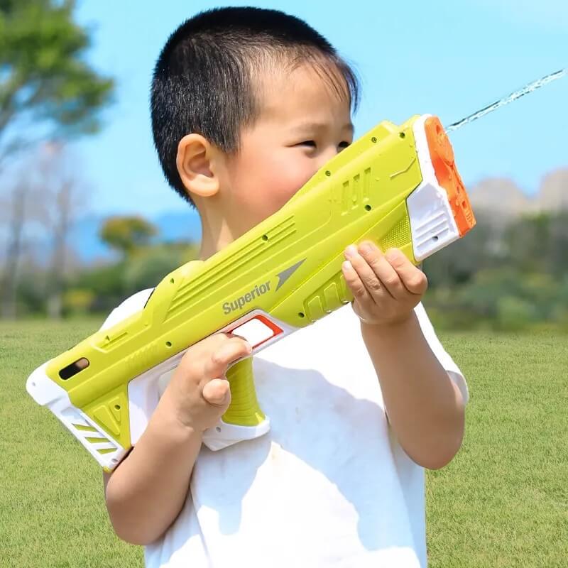 Пистолет Water Gun водяной электрический Желтый - фото 4