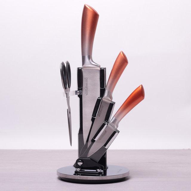 Набор кухонных ножей Kamille 8 пр. с подставкой (KM-5134)
