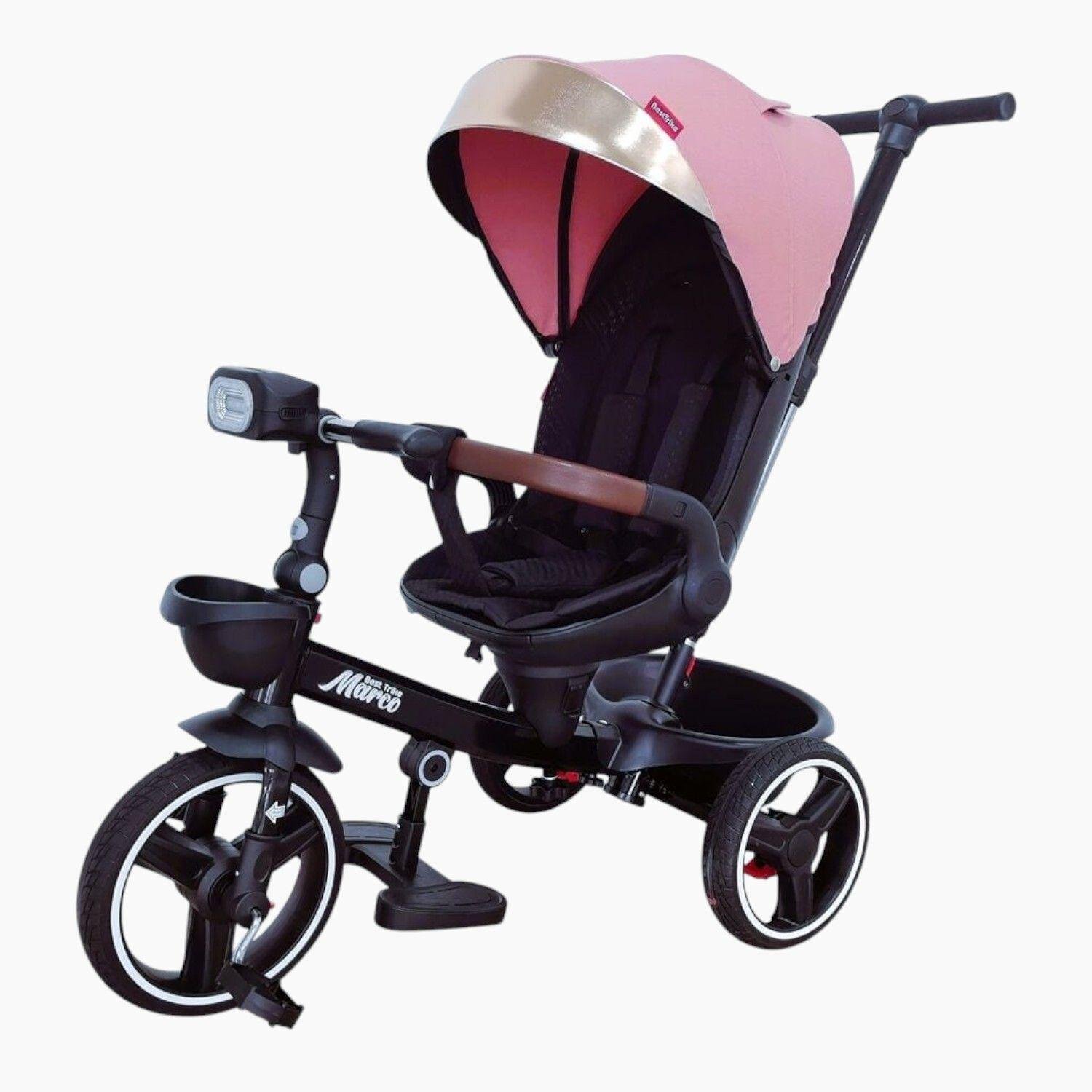 Велосипед дитячий триколісний Best Trike Marco 9155 PU 2025 складане кермо музична фара з батьківською ручкою Ніжно рожевий (388-69) - фото 1 Велосипед дитячий триколісний Best Trike Marco 9155 PU 2025 складане кермо музична фара з батьківською ручкою Ніжно рожевий (388-69) - фото 1