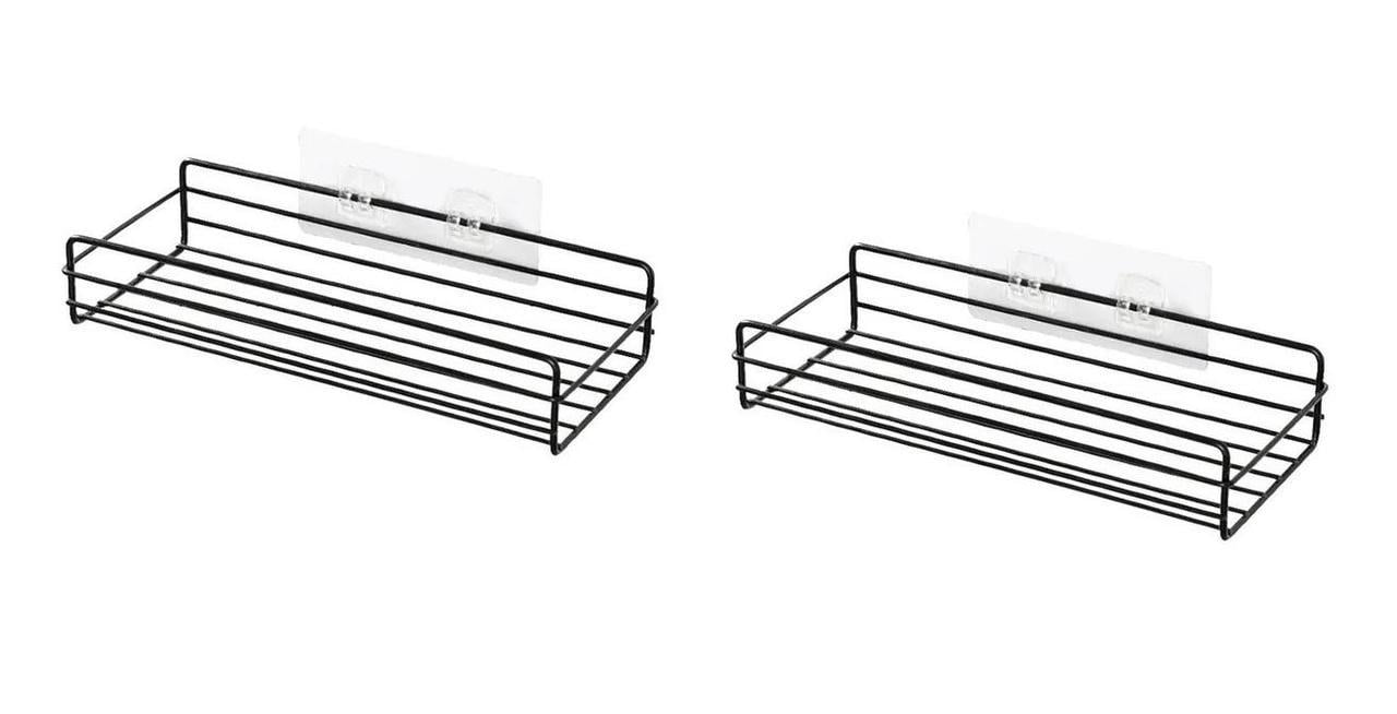 Набір полиць підвісних самоклеюча 2 шт. Чорний (Е051478-2)