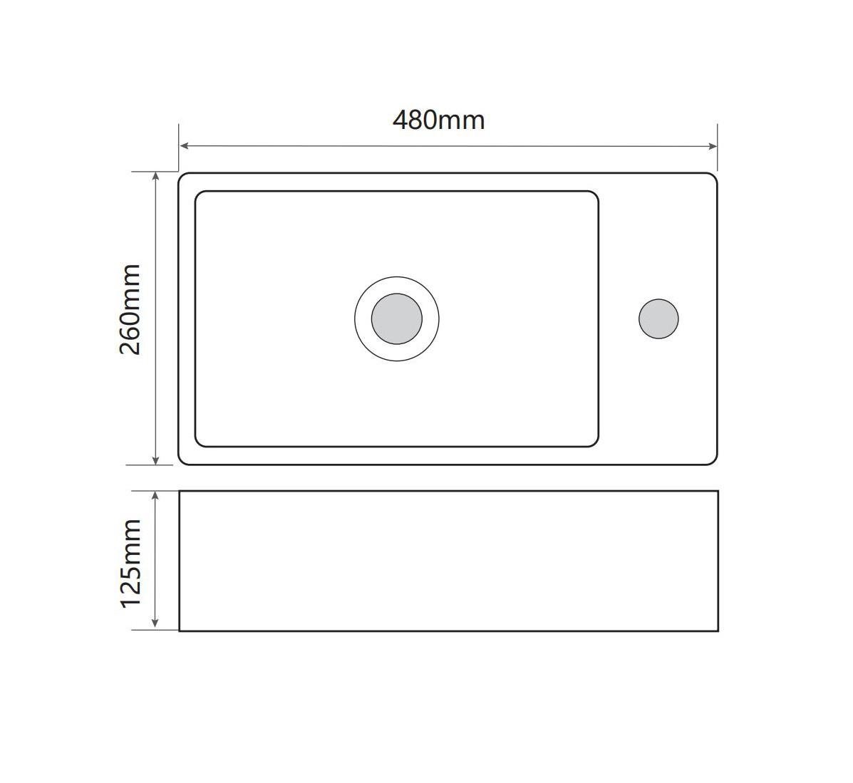 Раковина накладна MIXXUS Premium QUADRO-0207 480х260х125 мм (26005691) - фото 3 Раковина накладна MIXXUS Premium QUADRO-0207 480х260х125 мм (26005691) - фото 3