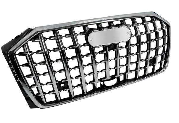 Передняя решетка S-Style Horch 2022-хром с черным GT Tuning для Audi A8 2018-ABS Хром
