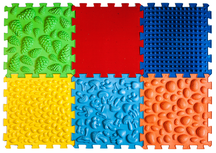 Развивающий коврик массажный Ortek 6 эл. 27x28 см (OR00001450)