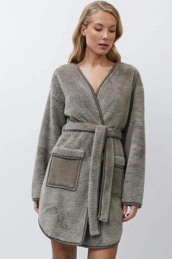 Женский халат короткий Aruelle L Серый (Eline-bathrobe) Женский халат короткий Aruelle L Серый (Eline-bathrobe)