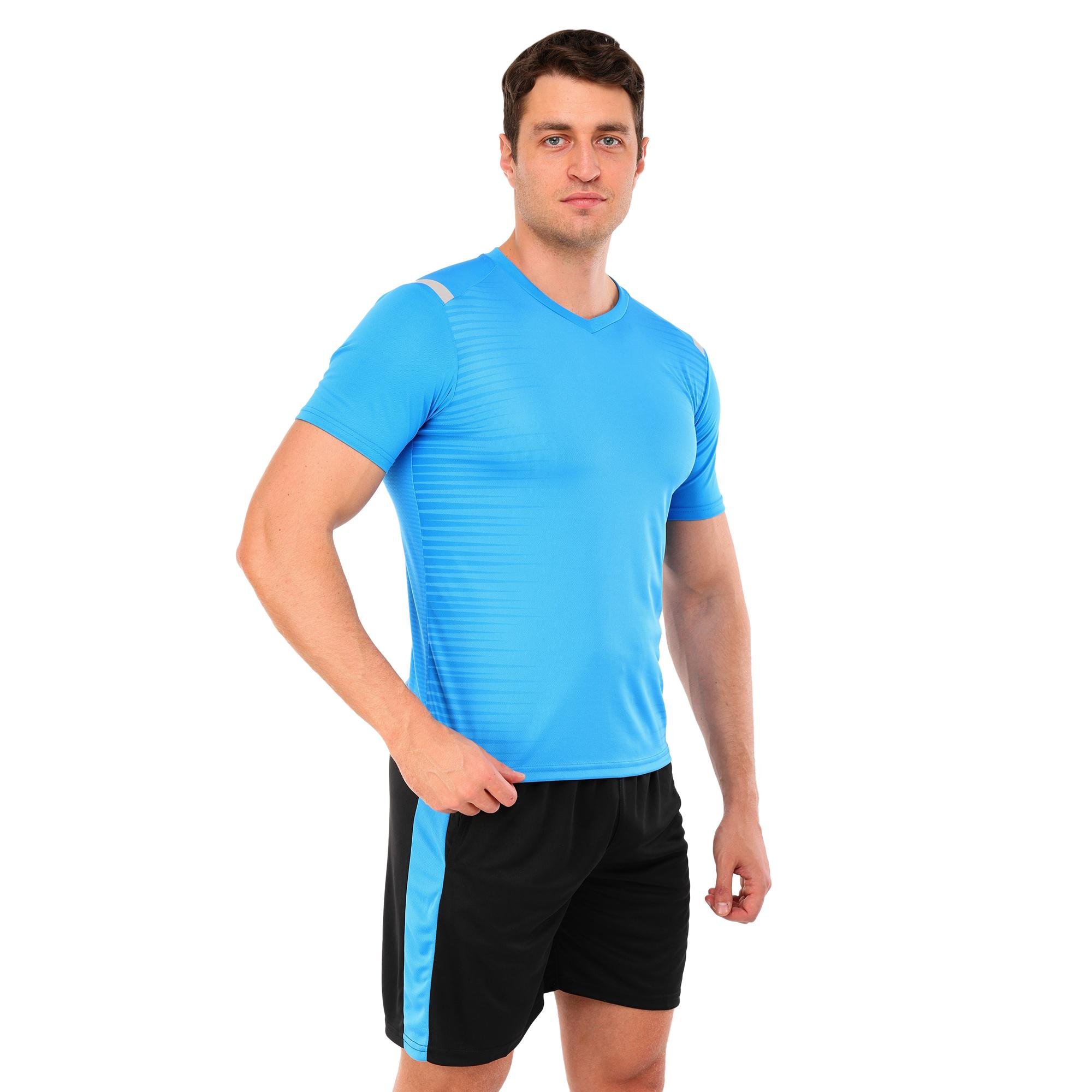 Форма футбольная комплект Lingo D8865 футболка/шорты полиэстер 2XS Синий-черный (D8865_Синий-черный_2XS)