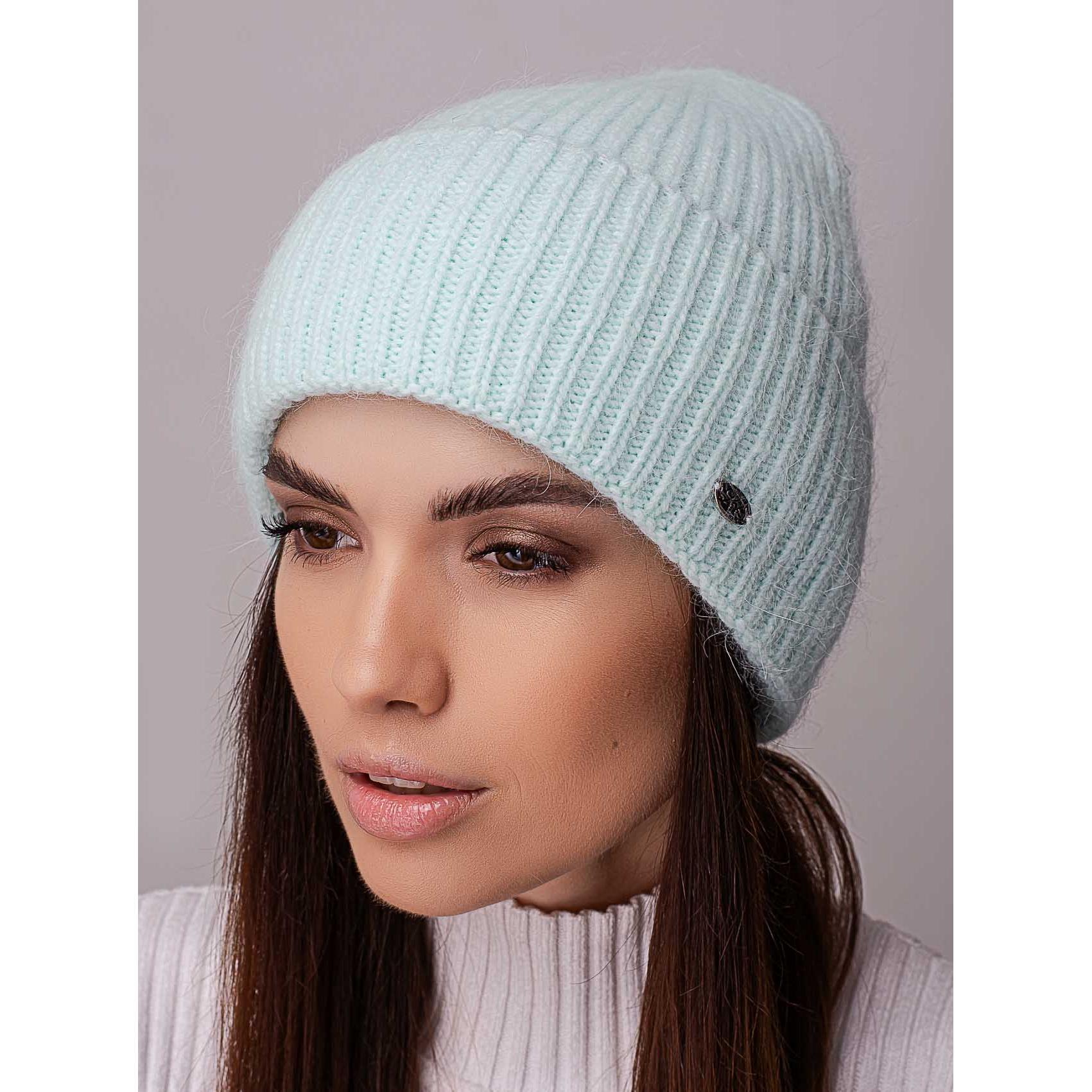 Шапка ангоровая Leks ТРЮФЕЛЬ в рубчик с отворотом утепленная флисом one size Мятный (205108) - фото 1 Шапка ангоровая Leks ТРЮФЕЛЬ в рубчик с отворотом утепленная флисом one size Мятный (205108) - фото 1