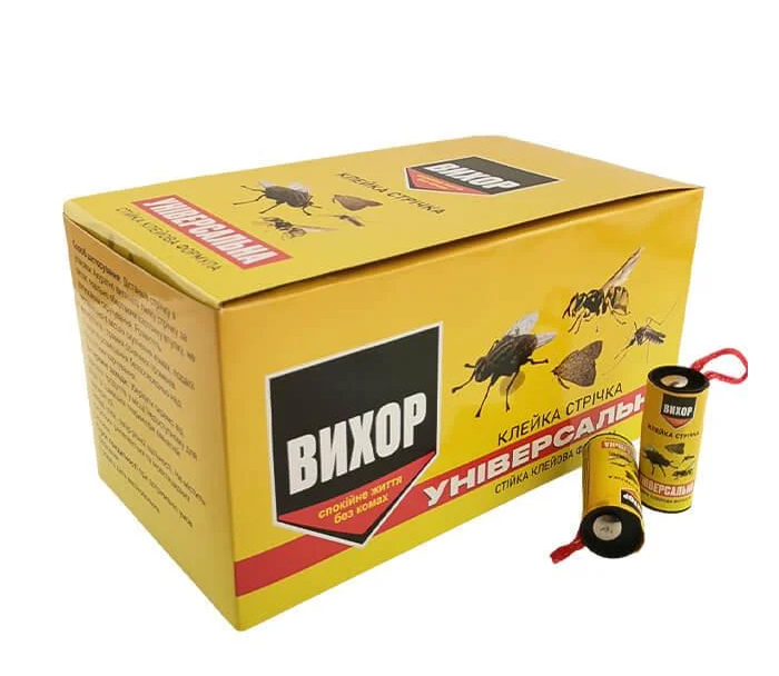Липкая лента от мух универсальная Вихорь 100 шт. (2529)