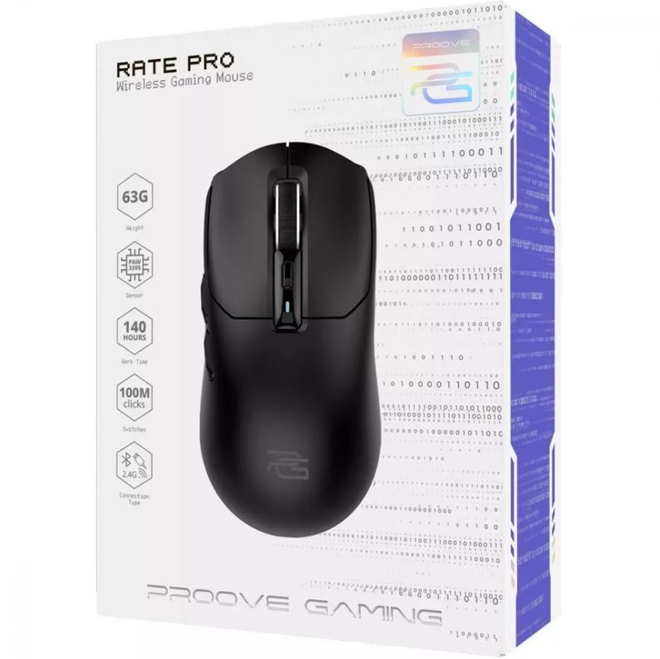 Мышь игровая беспроводная Proove Gaming Rate Pro Black - фото 5 Мышь игровая беспроводная Proove Gaming Rate Pro Black - фото 5