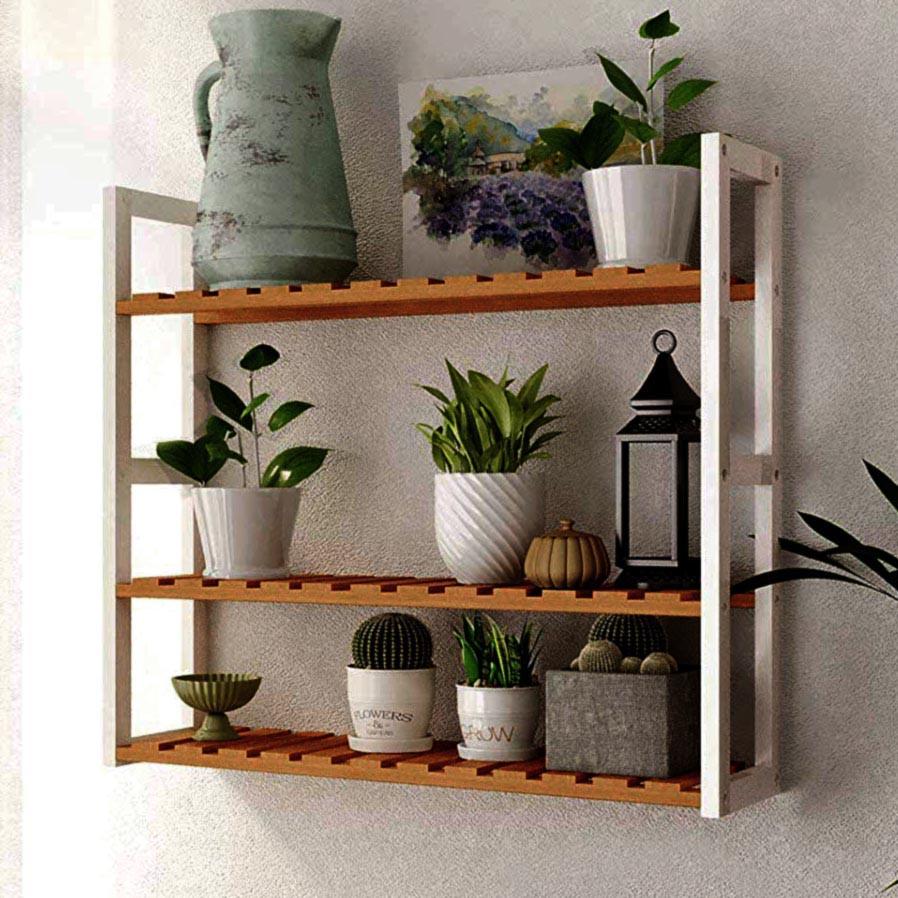 Полка для ванной из дерева Фрайбург 70 Зефир/Сиена (ВНП/70282005)