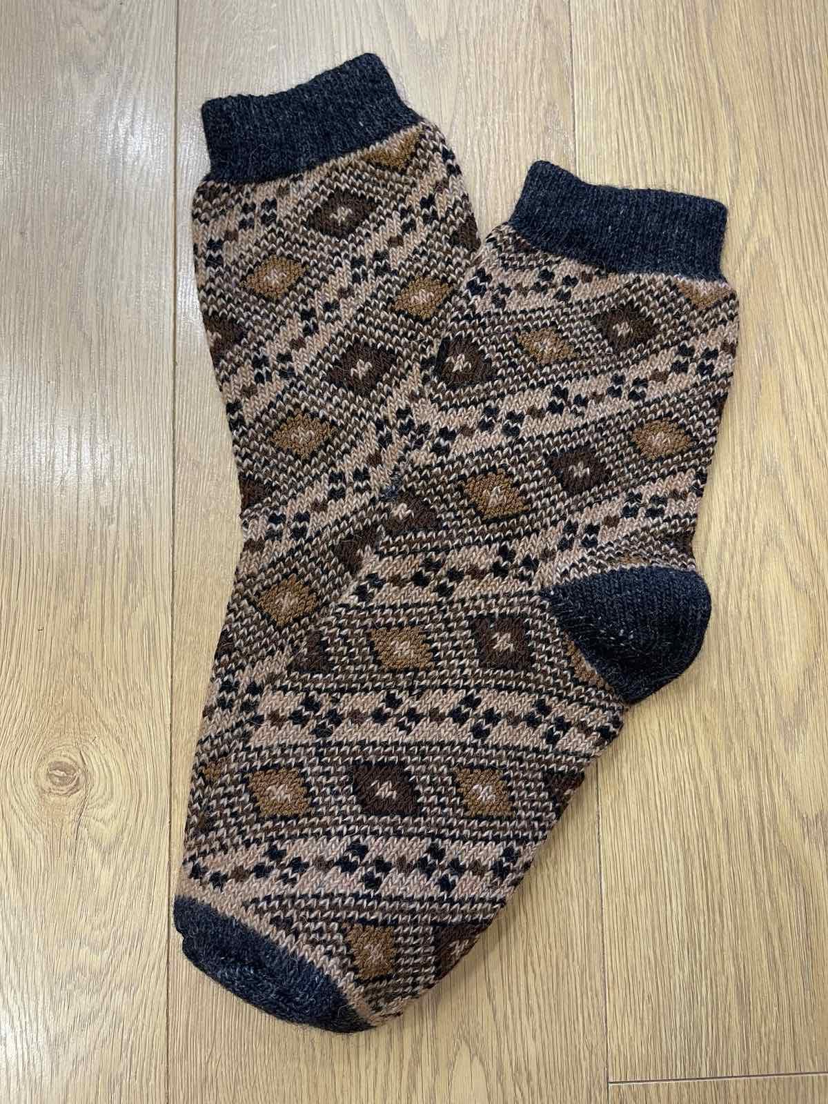 Носки мужские теплые вязаные из овечьей шерсти р. 41-45 (26962055)