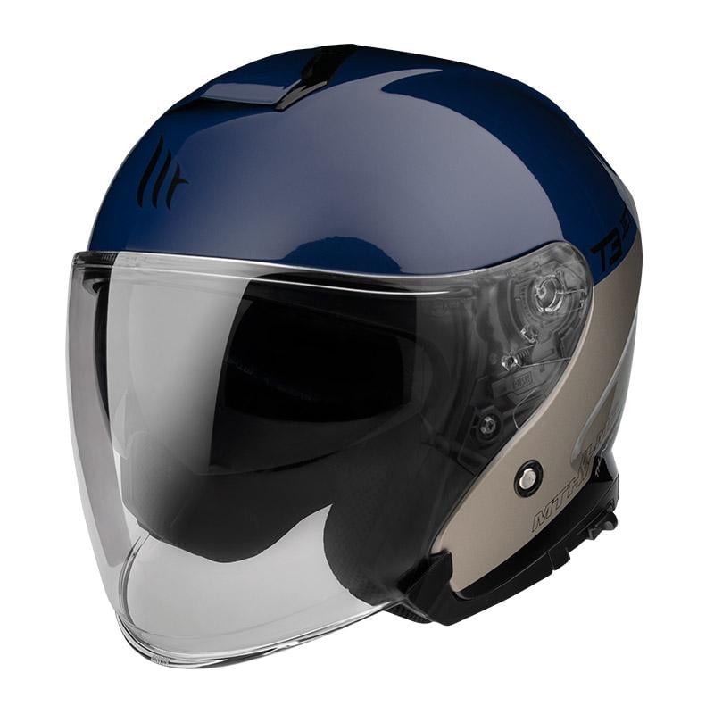 Мотошлем MT HELMETS THUNDER 3 Jet Xpert A17 M Gloss Blue (27861)