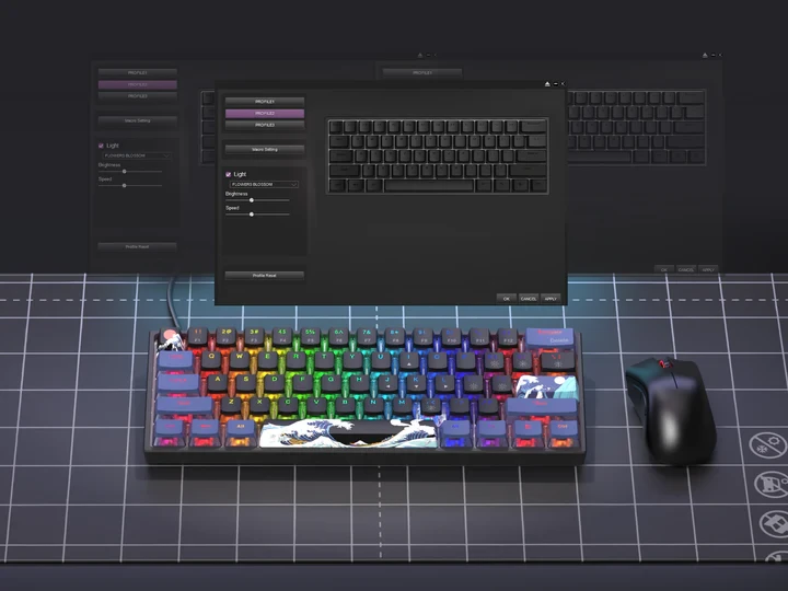 Клавиатура Womier WK61 V2 60% с красными переключателями (2629256611) - фото 4 Клавиатура Womier WK61 V2 60% с красными переключателями (2629256611) - фото 4