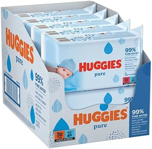 Вологі серветки Huggies Pure Jumbo Pack 10x72 шт. Вологі серветки Huggies Pure Jumbo Pack 10x72 шт.
