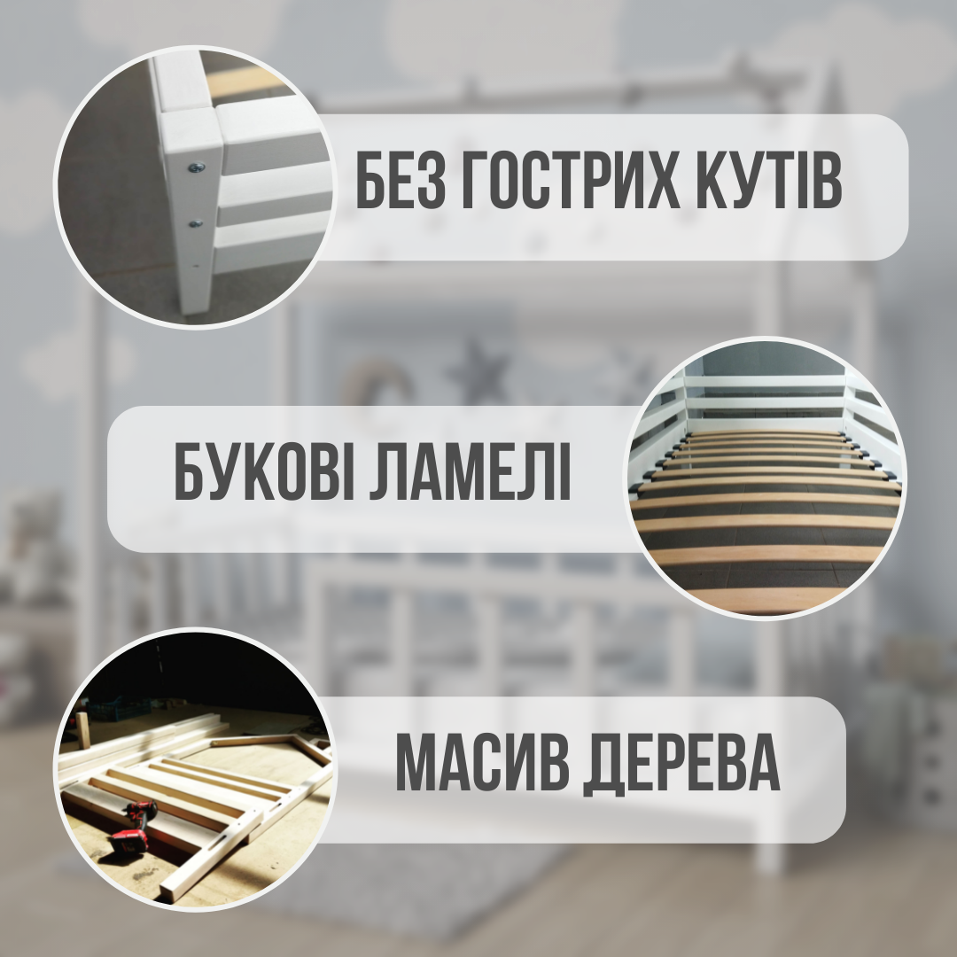 Кровать-домик детская RW Home с бортиками на ножках из массива ольхи 180х80 см - фото 4 Кровать-домик детская RW Home с бортиками на ножках из массива ольхи 180х80 см - фото 4