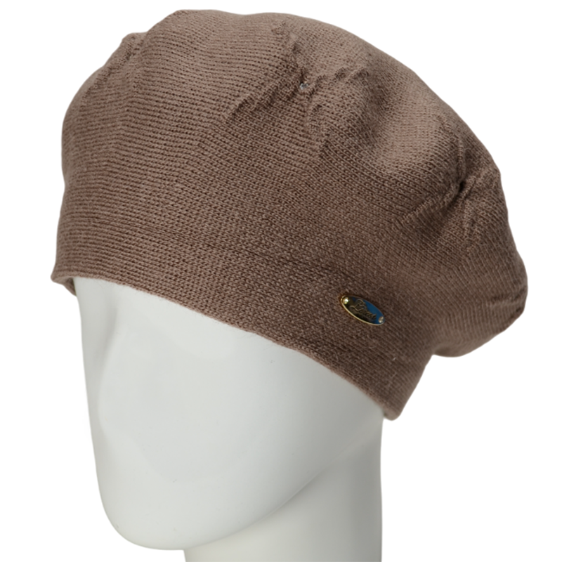 Берет женский Lirus Клара двойной на стойке Темно-пудровый