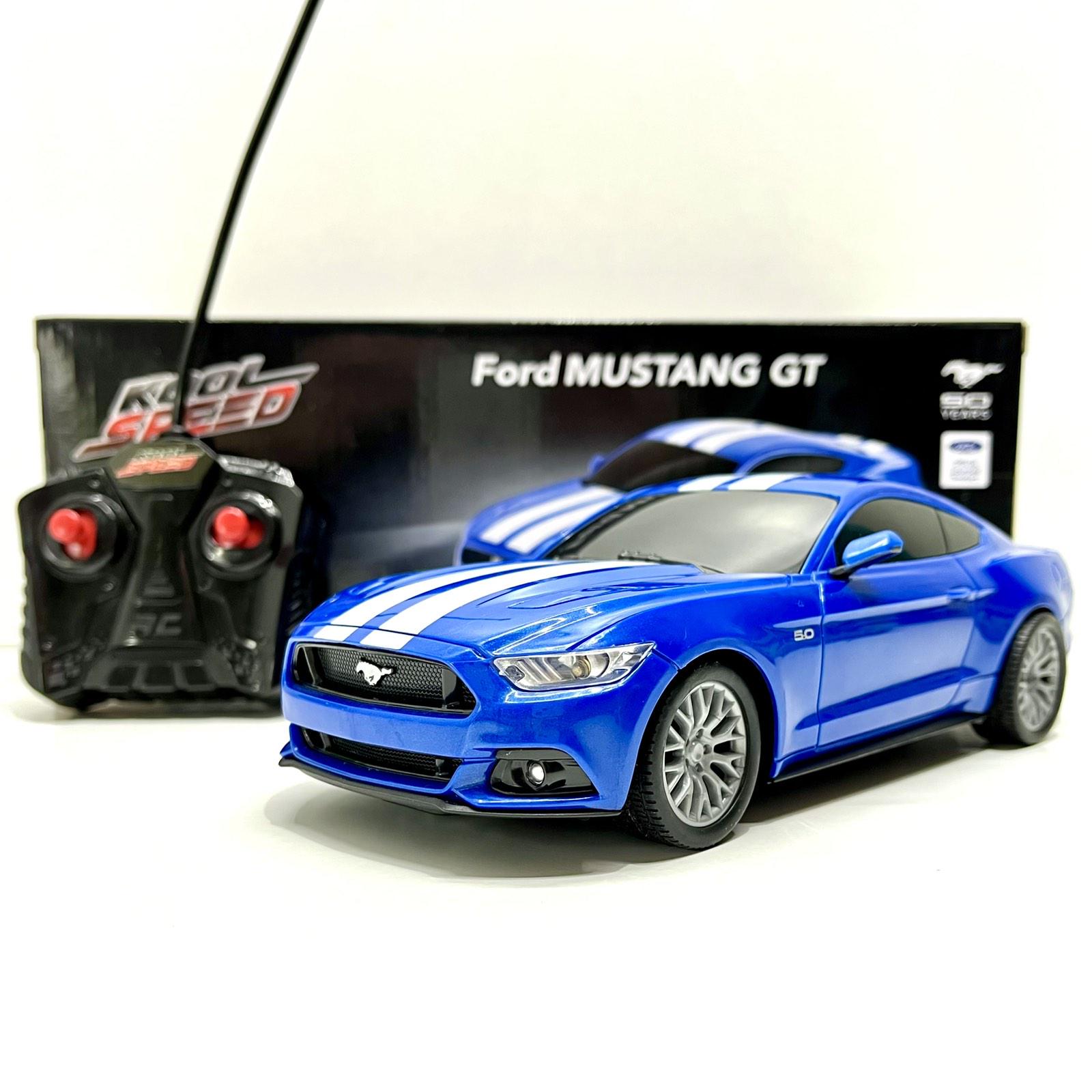 Машина на радиоуправлении Ford Mustang с резиновыми колесами 1:20 Синий (10487)