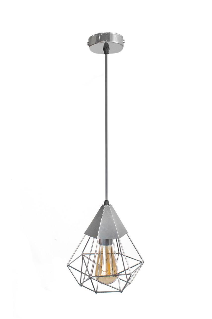 Подвесной светильник MSK ELECTRIC Crystal в стиле лофт под лампу Е27 Хром (NL 0535 CR)