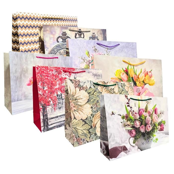 Пакет подарочный бумажный 50х35х15 см 10 шт (5137)