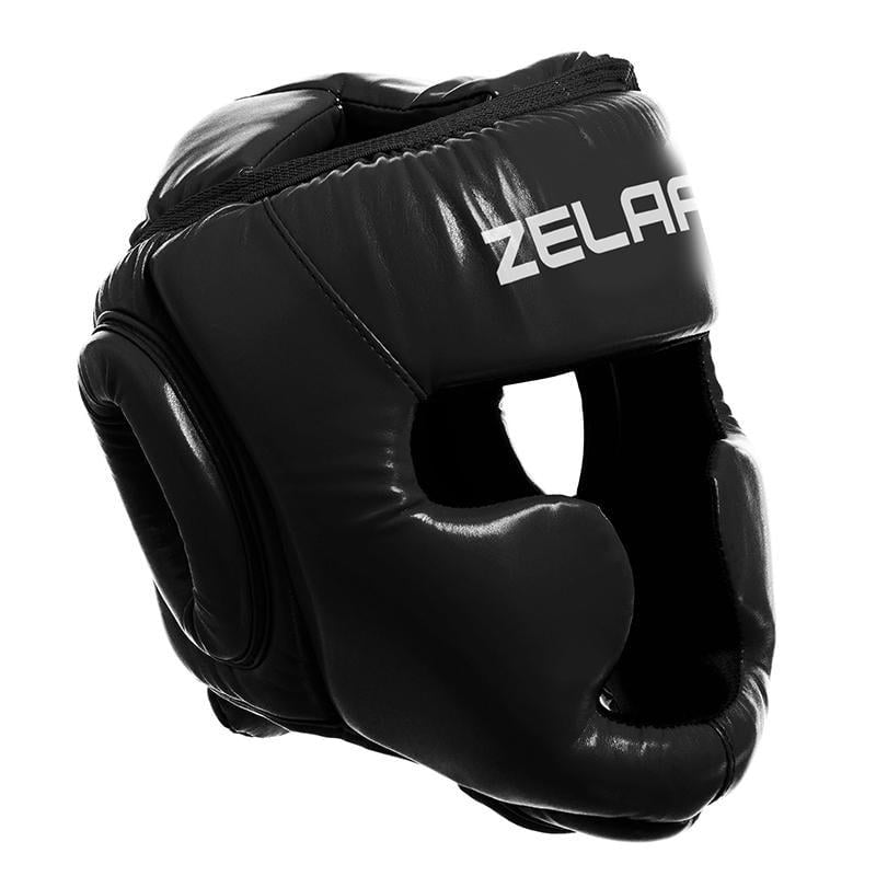 Шлем боксерский Zelart BO-6001 с полной защитой M Черный (37429462)