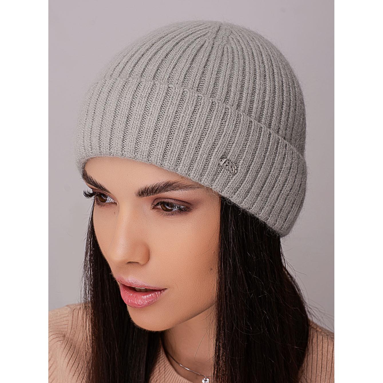 Шапка жіноча зимова Leks Катрін кашемірова одинарна one size Фісташковий (204991)