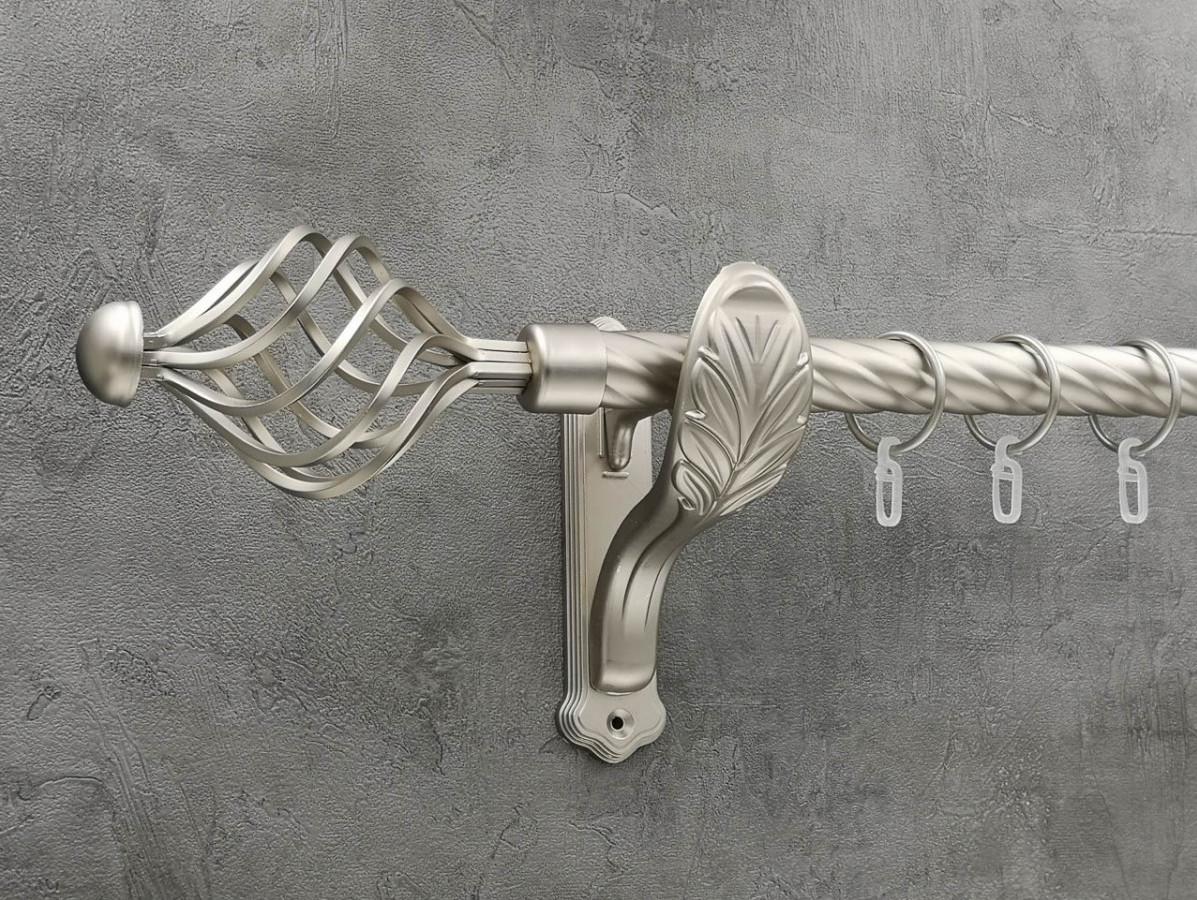 Карниз Quadrum Арезо витая штанга одинарный ретро 25 мм 240 см Сатин (272286566)