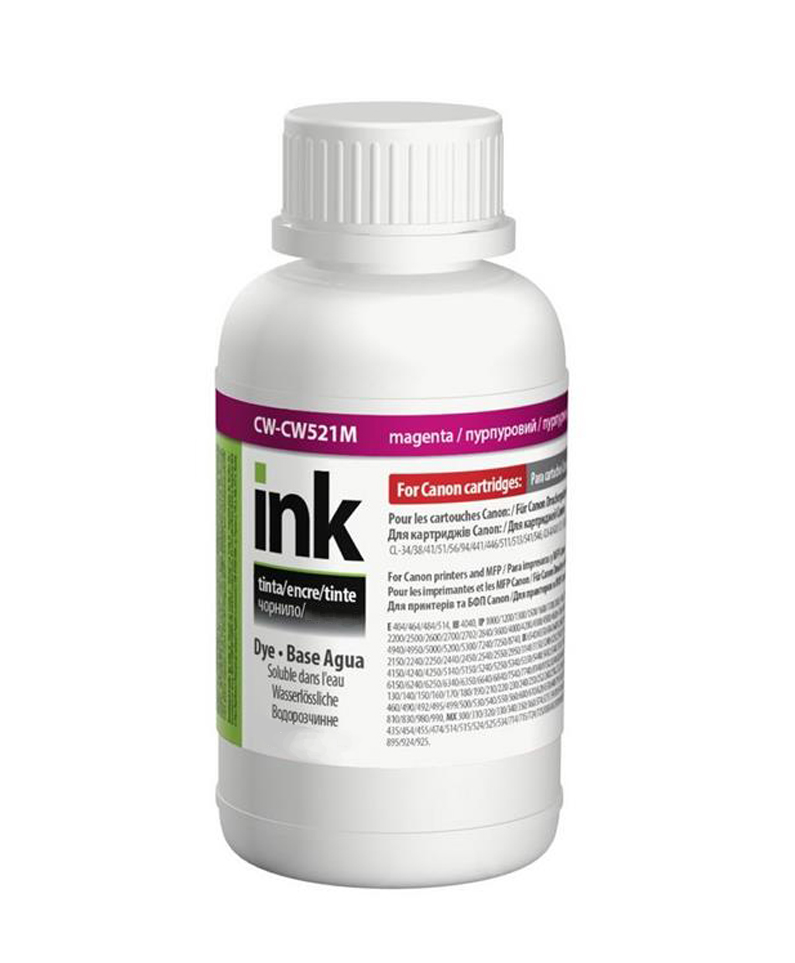Чорнило ColorWay Canon CL-38/521 BJ/BJC/PIXMA/MP/MX/FAX 200 мл Magenta (CW-CW521M02) Чорнило ColorWay Canon CL-38/521 BJ/BJC/PIXMA/MP/MX/FAX 200 мл Magenta (CW-CW521M02)