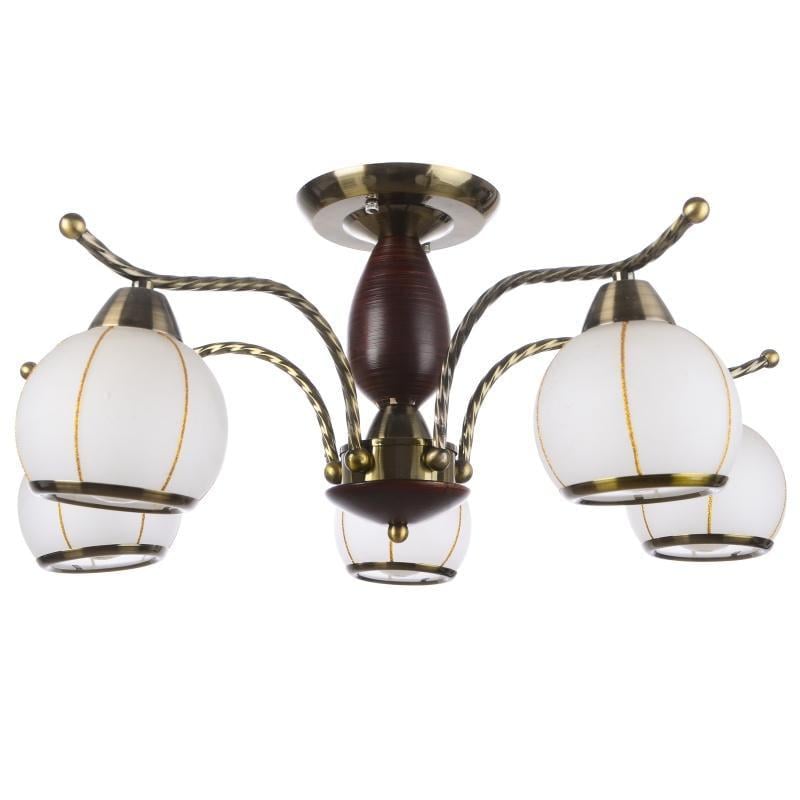 Люстра потолочная Brille LK-458S/5 E27 AB на 5 плафонов